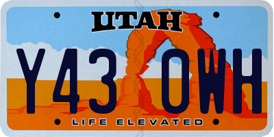 UT license plate Y430WH