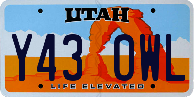 UT license plate Y430WL