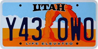 UT license plate Y430WO
