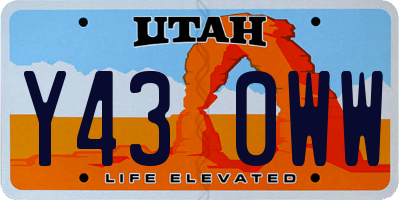 UT license plate Y430WW