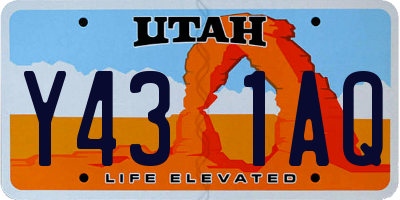 UT license plate Y431AQ