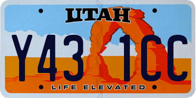 UT license plate Y431CC