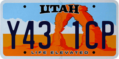 UT license plate Y431CP