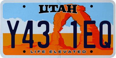 UT license plate Y431EQ
