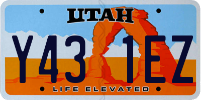UT license plate Y431EZ