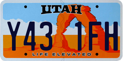 UT license plate Y431FH