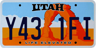 UT license plate Y431FI