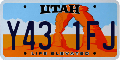 UT license plate Y431FJ