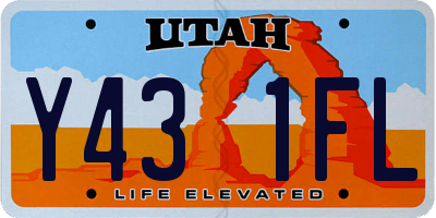 UT license plate Y431FL