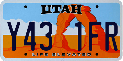 UT license plate Y431FR