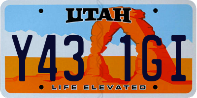 UT license plate Y431GI