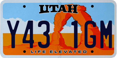 UT license plate Y431GM
