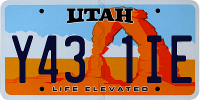 UT license plate Y431IE