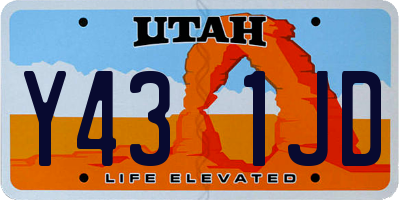 UT license plate Y431JD