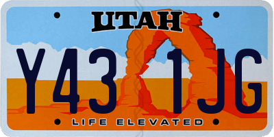 UT license plate Y431JG