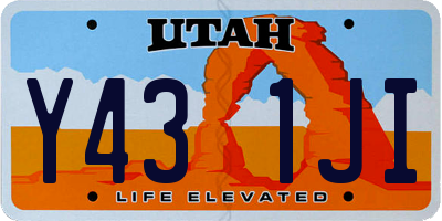 UT license plate Y431JI