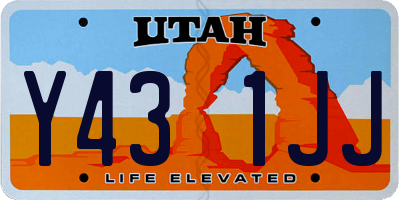 UT license plate Y431JJ