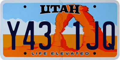 UT license plate Y431JQ