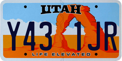 UT license plate Y431JR