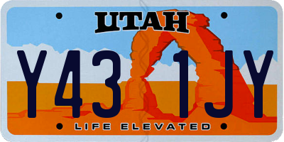UT license plate Y431JY