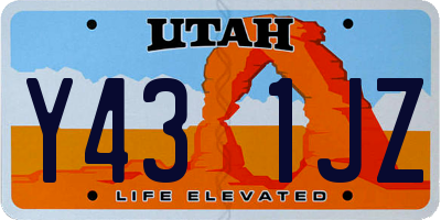 UT license plate Y431JZ