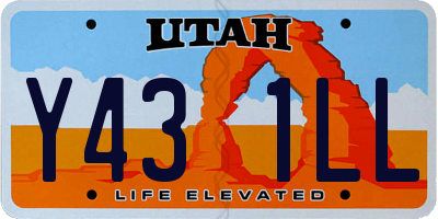 UT license plate Y431LL
