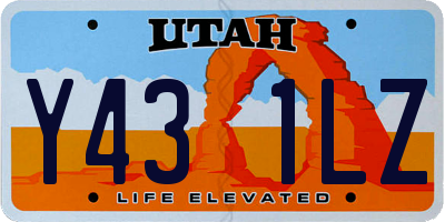 UT license plate Y431LZ
