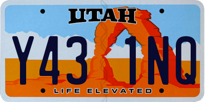 UT license plate Y431NQ