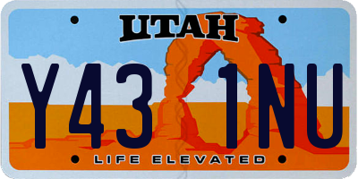 UT license plate Y431NU