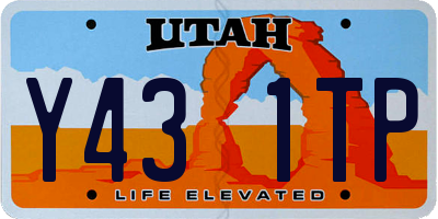 UT license plate Y431TP