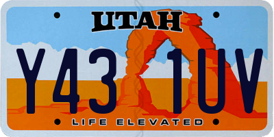 UT license plate Y431UV