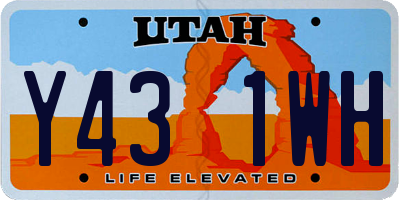 UT license plate Y431WH