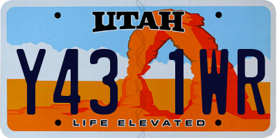UT license plate Y431WR