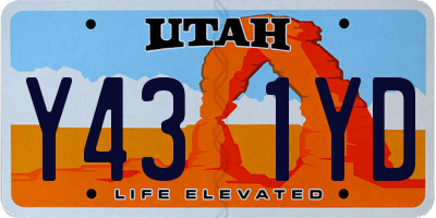 UT license plate Y431YD