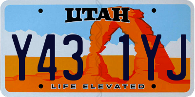 UT license plate Y431YJ