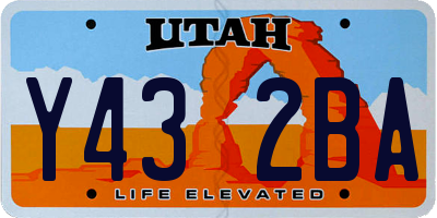 UT license plate Y432BA