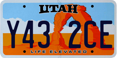 UT license plate Y432CE