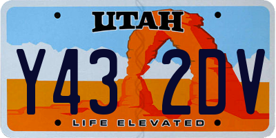 UT license plate Y432DV