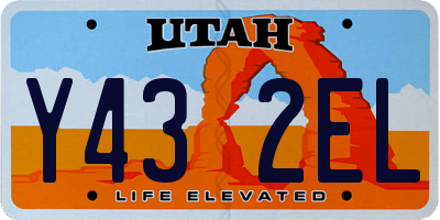 UT license plate Y432EL