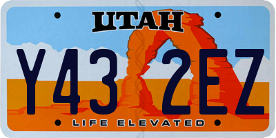 UT license plate Y432EZ