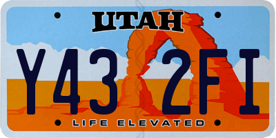 UT license plate Y432FI