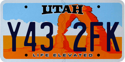 UT license plate Y432FK
