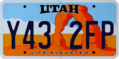 UT license plate Y432FP