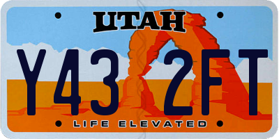 UT license plate Y432FT