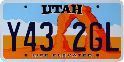 UT license plate Y432GL