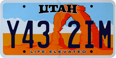 UT license plate Y432IM