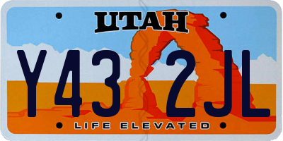 UT license plate Y432JL
