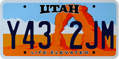 UT license plate Y432JM