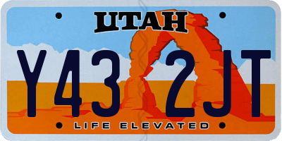 UT license plate Y432JT