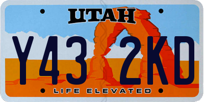 UT license plate Y432KD